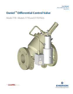 Daniel Control Valves - 770, 1770 and 2770 Differential Control/Normally Closed Operating and Maintenance Instructions