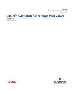Daniel Control Valves - Aviation Refueler Surge Pilot Valves - Parts List