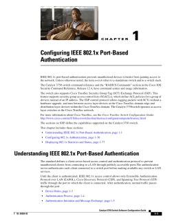 Configuring IEEE 802.1x Port-Based Authentication