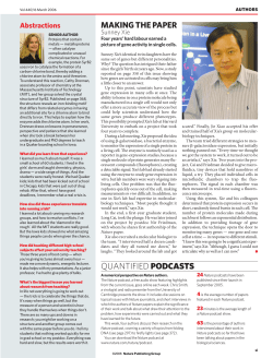 Making the Paper: Four Years' Hard Labour Earned a Picture of Gene Activity in Single Cells