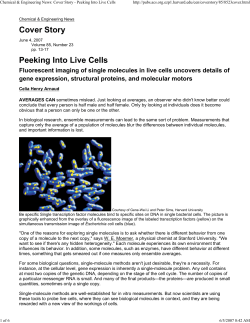 Peeking Into Live Cells