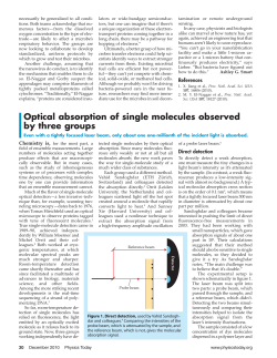 Optical absorption of single molecules observed by three groups