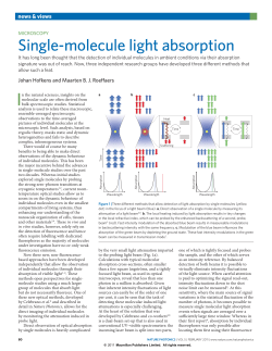Single-molecule light absorption