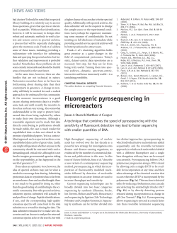 Fluorogenic Pyrosequencing in Microreactors
