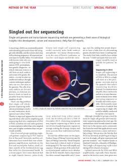 Singled out for sequencing