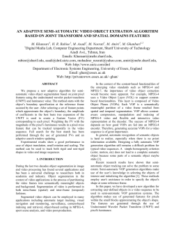A Semi-Automatic Video Object Extraction Algorithm Based on Joint Transform And Spatial Domain Features
