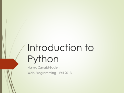 Introduction to Python