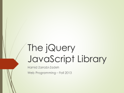 The jQuery JavaScript Library