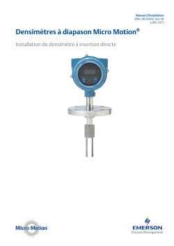 Densim&egrave;tres &agrave; diapason - Fork Density Meter Installation FRENCH