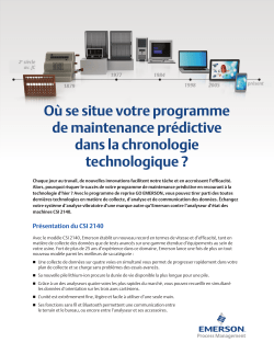 O&ugrave; se situe votre programme de maintenance pr&eacute;dictive dans la chronologie technologique ?