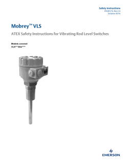 Manual: ATEX Safety Instructions For Vibrating Rod Level Switches