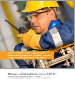 Sistema de seguridad funcional para procesos DeltaV SIS&trade;