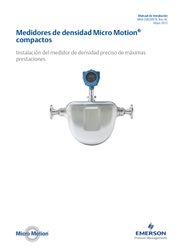 Medidores de densidad compactos - Compact Density Meter 100 Installation Manual Spanish