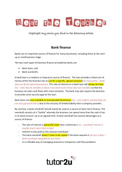 Download Beat the Teacher - Bank Finance (Answers)