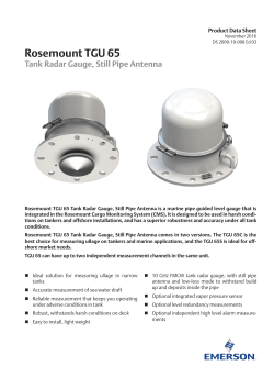 Rosemount TGU 65 Tank Radar Gauge