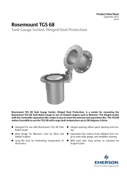 Rosemount TGS 68 Hinged Heat Protection
