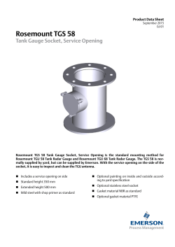 Rosemount TGS 58 Hinged Heat Protection