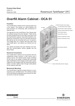 Product Data Sheet: TankRadar OFC OCA