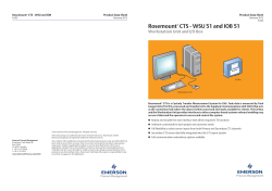 Product Data Sheet: Rosemount&reg; CTS - WSU 51 and IOB 51