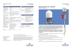 Product Data Sheet: Rosemount® CTS - TGU 53