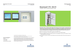 Product Data Sheet: Rosemount&reg; CTS - SCU 51
