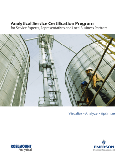 Service: Analytical Service Certification Program