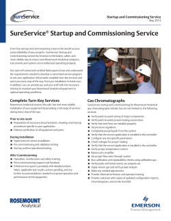 Flyer: SureService Startup and Commissioning