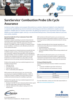 Flyer: SureService Combustion Probe Life Cycle Assurance