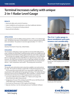 Terminal increases safety with unique 2-in-1 Radar Level Gauge
