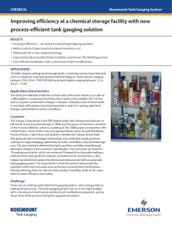 Improving efficiency at a chemical storage facility with new process-efficient tank gauging solution