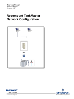 TankMaster Network Configuration Reference Manual