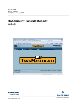 TankMaster Net WebSite User&rsquo;s Guide
