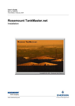 TankMaster Net Installation User’s Guide