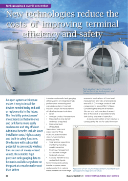 Tank Storage Middle East Edition - Tank Gauging and Overfill Prevention - New technologies reduce the costs of improving terminal efficiency and safety