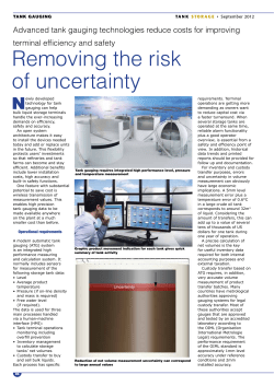 Rosemount Tank Gauging System - Removing the Risk of Uncertainty - Technical Article