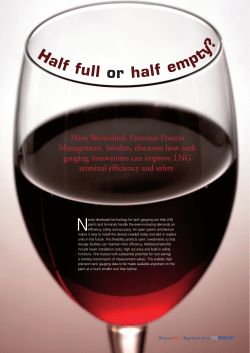 Rosemount Tank Gauging LNG System - Half full or half empty - Technical Article