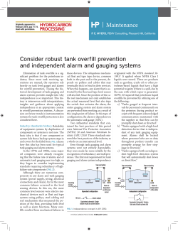 Hydrocarbon Processing - Consider robust tank overfill prevention and independent alarm and gauging systems