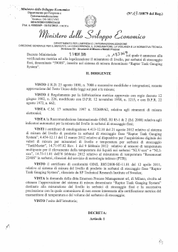 Custody Transfer Certificate Italy Level Ministero