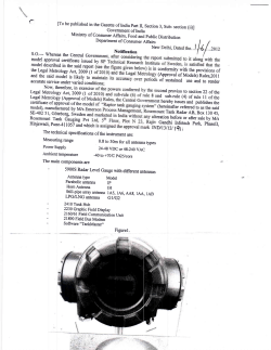 Custody Transfer Certificate India Level WM