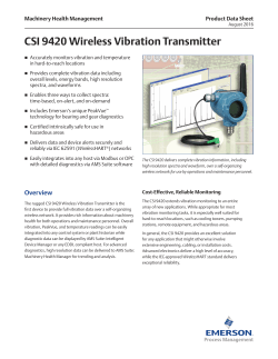 CSI 9420 Wireless Vibration Transmitter Data Sheet