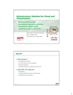 Infrastructure solution for Cloud &Virtualization