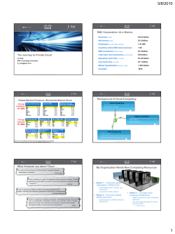 The Journey to Private Cloud