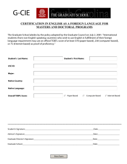 Graduate School form