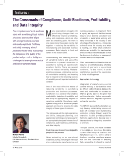 BioWorld May2015 CrossroadsCompliance