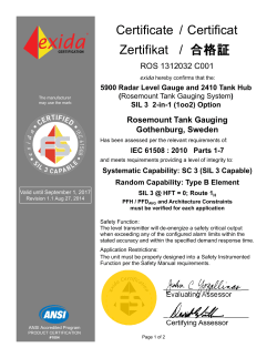 SIL 3 (2-in-1) Certificate