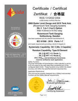 SIL 2 (1-in-1) Certificate