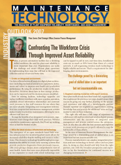 Confronting the workforce crisis through improved asset reliability