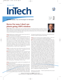 Executive Corner: Interview with John Berra on wireless