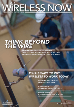 'Wireless Now - Think Beyond the Wire' (Issue #1)