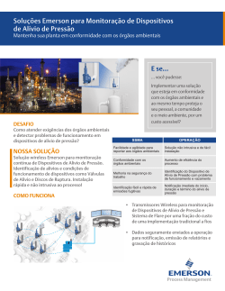 Emerson PRD Monitoring Solutions Flyer (Portuguese)